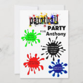 Invitation de fête d'anniversaire de bal coloré (Devant)