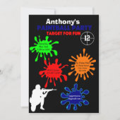 Invitation de fête d'anniversaire de bal coloré (Devant)