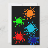 Invitation de fête d'anniversaire de bal coloré (Dos)