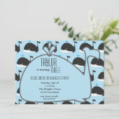 Invitation de fête d'anniversaire de baleine (Debout devant)
