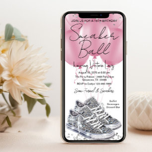 Invitation de fête d'anniversaire de balle de bask