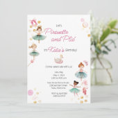 Invitation de fête d'anniversaire de Ballerina (Debout devant)