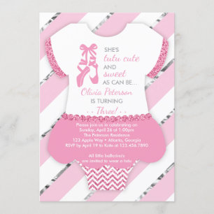 Invitation de fête d'anniversaire de Ballerina, Tu