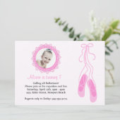 Invitation de fête d'anniversaire de ballerine (Debout devant)