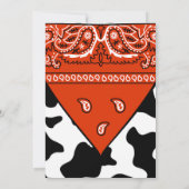 Invitation de fête d'anniversaire de Bandana Cowbo (Dos)