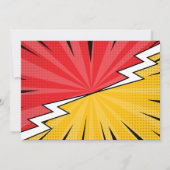 Invitation de fête d'anniversaire de bande dessiné (Dos)