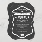 Invitation de fête d'anniversaire de barbecue de (Devant / Derrière)