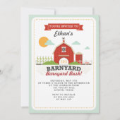 Invitation de fête d'anniversaire de Barnyard (Devant)