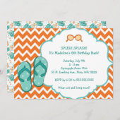 Invitation de fête d'anniversaire de bascule (Devant / Derrière)