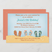 Invitation de fête d'anniversaire de bascules (Devant / Derrière)