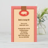 Invitation de fête d'anniversaire de BBQ (Debout devant)