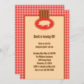 Invitation de fête d'anniversaire de BBQ (Devant / Derrière)