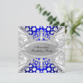Invitation de fête d'anniversaire de bijou de diam (Debout devant)