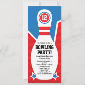 Invitation de fête d'anniversaire de bowling avec (Devant)