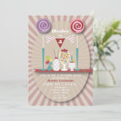 Invitation de fête d'anniversaire de buffet de (Debout devant)