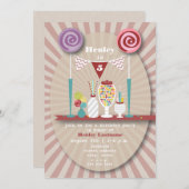 Invitation de fête d'anniversaire de buffet de (Devant / Derrière)