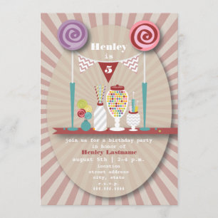 Invitation de fête d'anniversaire de buffet de