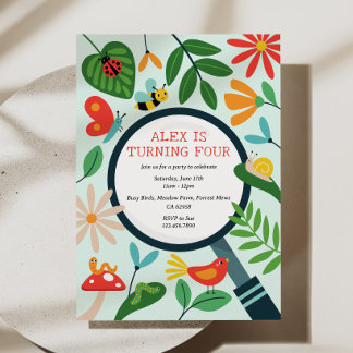 Invitation de fête d'anniversaire de bug