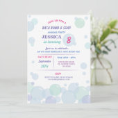 Invitation de fête d'anniversaire de bulle de (Debout devant)