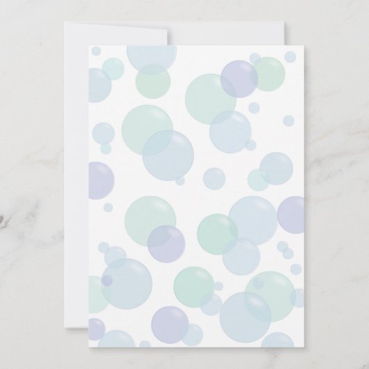 Invitation de fête d'anniversaire de bulle de (Dos)