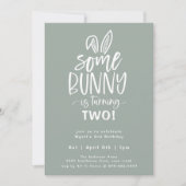 Invitation De Fête D'Anniversaire De Bunny (Devant)
