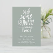 Invitation De Fête D'Anniversaire De Bunny (Debout devant)