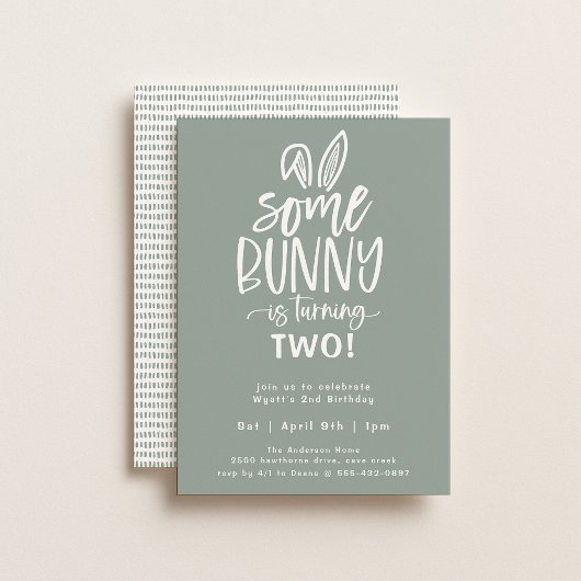 Invitation De Fête D'Anniversaire De Bunny
