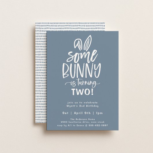 Invitation De Fête D'Anniversaire De Bunny