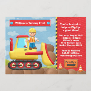 Invitation de fête d'anniversaire de camion de