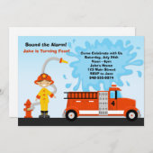 Invitation de fête d'anniversaire de camion de (Devant / Derrière)