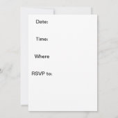 Invitation de fête d'anniversaire de canard (Dos)