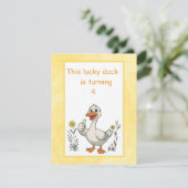 Invitation de fête d'anniversaire de Canard Chance (Debout devant)