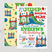 Invitation de fête d'anniversaire de Chambre de (Devant / Derrière)