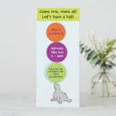 Invitation de fête d'anniversaire de chapiteau de (Debout devant)