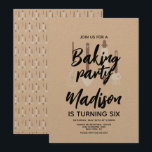 Invitation de fête d'anniversaire de chef pâtissie<br><div class="desc">Cartes d'invitation de fête à thème de pâtisserie</div>