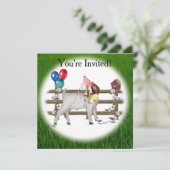 Invitation de fête d'anniversaire de chèvre (Debout devant)