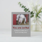 Invitation de fête d'anniversaire de chèvre de (Debout devant)