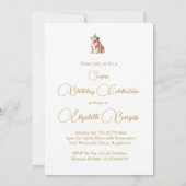 Invitation de fête d'anniversaire de chien (Dos)