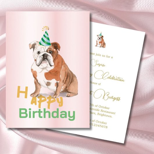 Invitation de fête d'anniversaire de chien