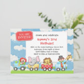 Invitation de fête d'anniversaire de cirque (Debout devant)