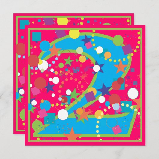 Invitation de fête d'anniversaire de cirque de (Devant / Derrière)