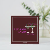 Invitation de fête d'anniversaire de cocktail de (Debout devant)