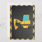 Invitation de fête d'anniversaire de construction (Dos)