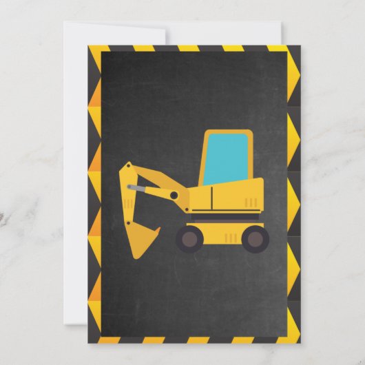 Invitation de fête d'anniversaire de construction (Dos)