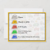 Invitation de fête d'anniversaire de construction (Dos)