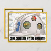 Invitation de fête d'anniversaire de construction (Devant / Derrière)