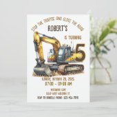 Invitation de fête d'anniversaire de construction (Debout devant)