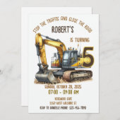 Invitation de fête d'anniversaire de construction (Devant / Derrière)