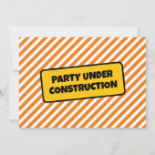 Invitation de fête d'anniversaire de construction (Dos)