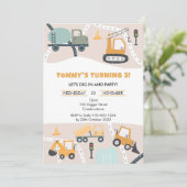 Invitation de fête d'anniversaire de construction (Debout devant)